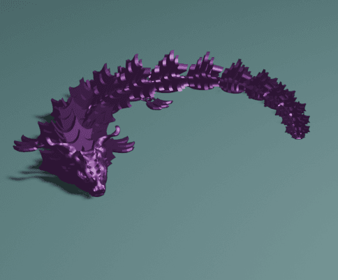 Articulated maple leaf dragon 3d model