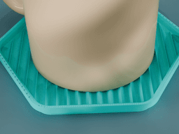 Stackable Scalloped Reverse Hexagon Coaster Set 3D Print STL File | 3 Sizes 3d model