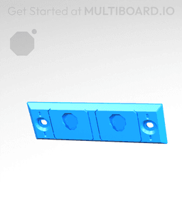 3x1 - Plain - Simple Drawer Stacking Plate 3d model