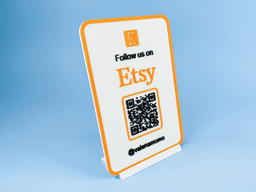 Etsy Signal Stand + QRcode CUSTOMIZE IT! Logo 3d model
