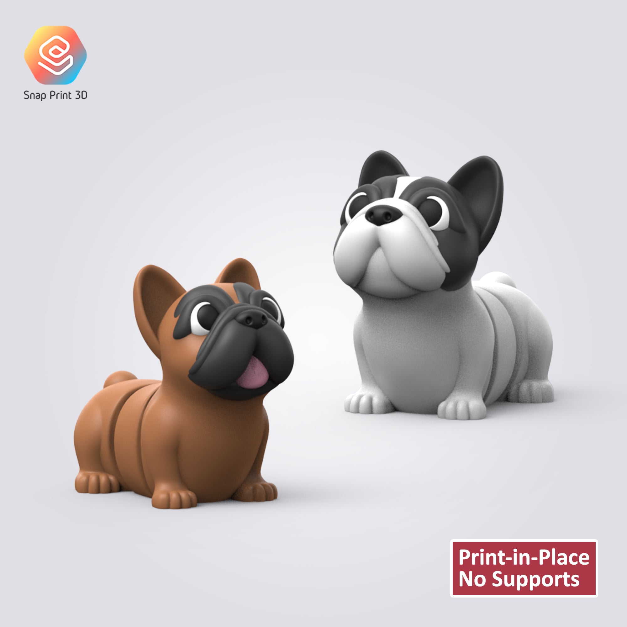 Flexi French Bull Dog 3d model