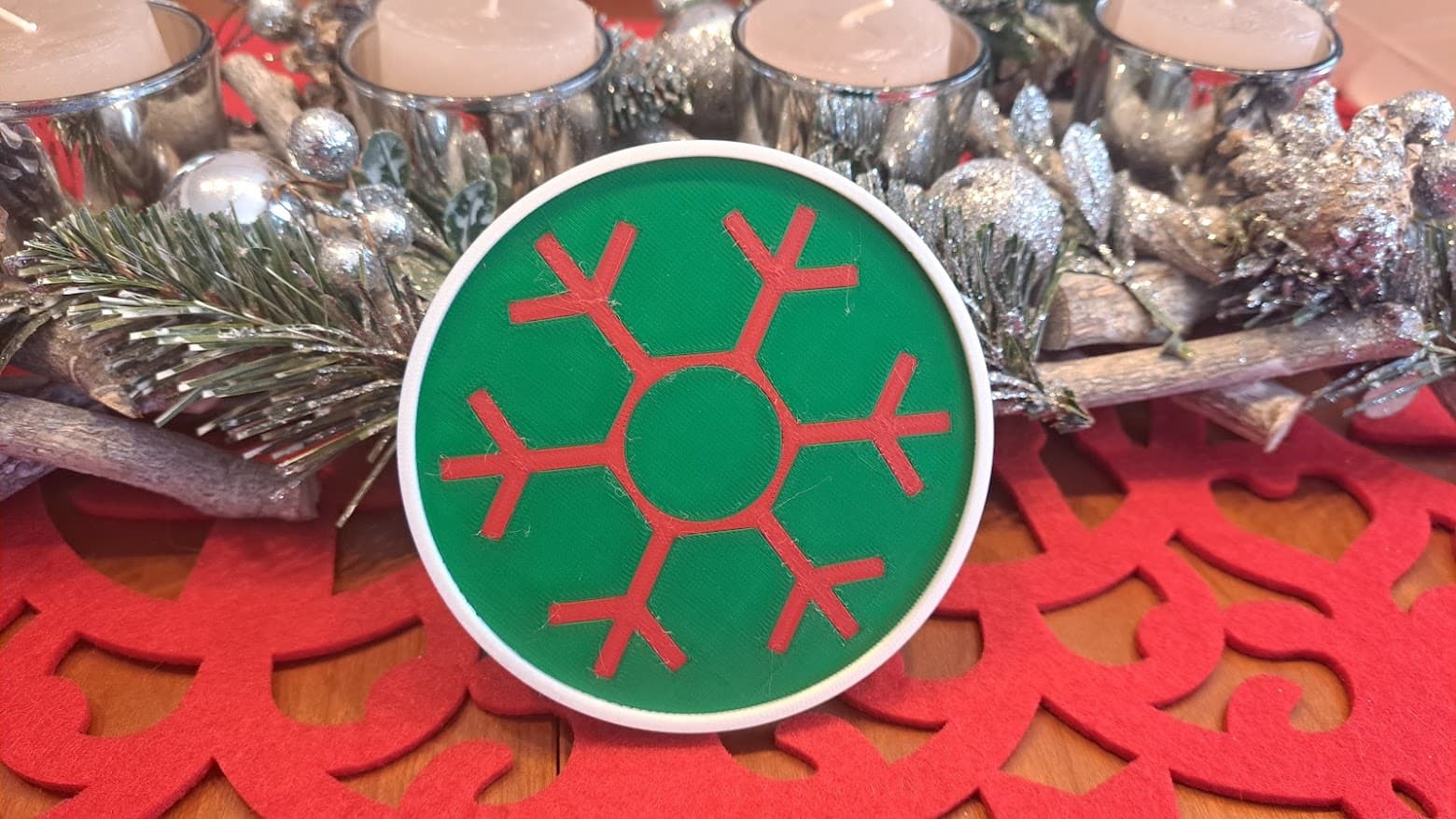 Christmas Coaster - Snow 3 3d model