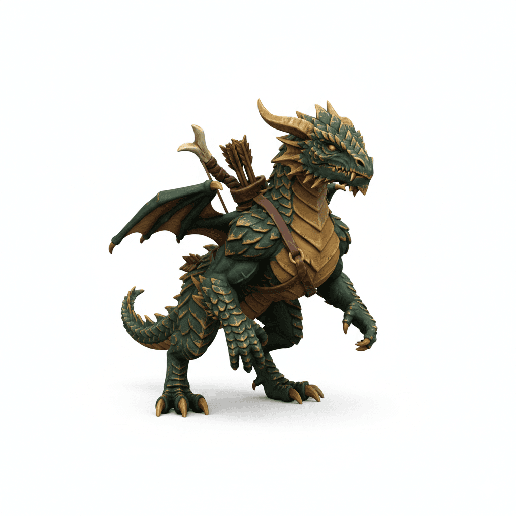 Cute Dragon : Tiny Hunter Dragon Fantasy Creature 3d model