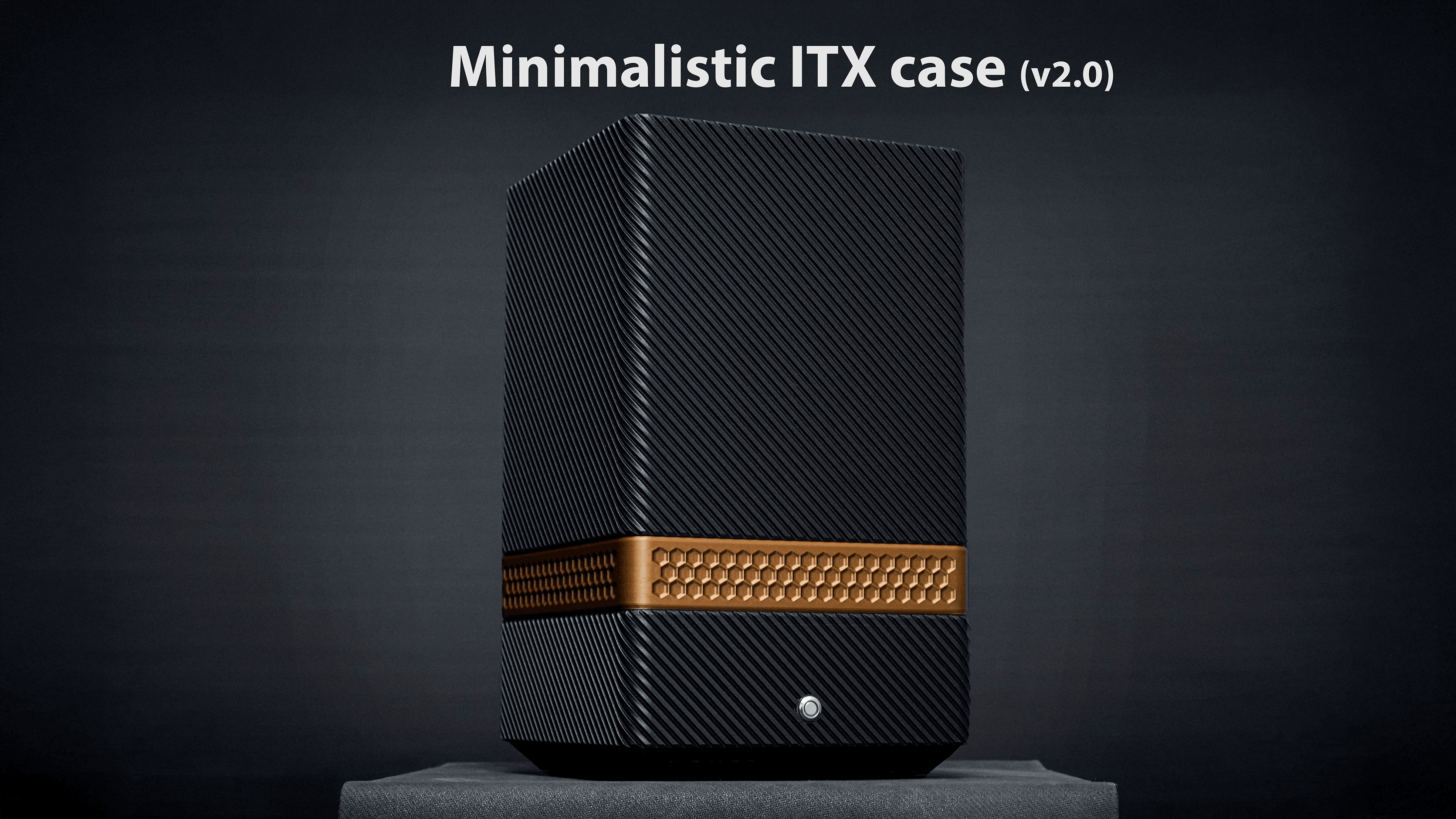 Minimalistic vertical ITX case (v2.0) 3d model