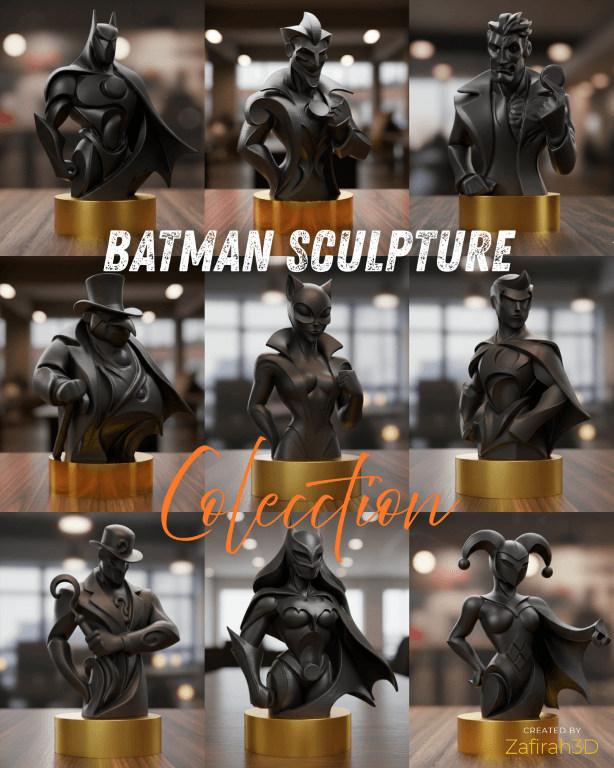 BATMAN SCULPTURE COLLECTION 3d model