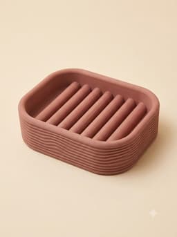 Modern Wavy Soap Dish - Self-Draining Bathroom Accessory 3d model