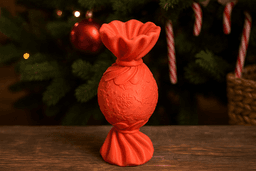 Christmas Candy Vase – Festive Decorative Holiday Vase in Candy Wrap Design 3d model