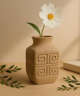 Andean Sol Vase – Bold Mesoamerican-Inspired Decor for Modern Spaces 3d model