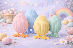 Standing Easter Egg with Feet STL | Spring Easter Decor | Funny Easter Egg Figurine | 3D Printable F 3d model