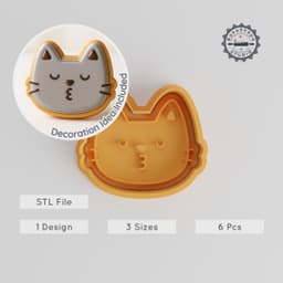 Kiss Shape Cutter & Stamp Set, 3 Sizes, Perfect for Cookies & Fondant, Romantic Love Design PRODUCT_829 3d model