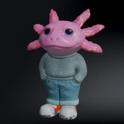 Chill Axolotl, Chill Ajolote | Un Tio Chill De Cojones, AKA CHILL GUY Axolotl - CHILL DE COJONES 3d model