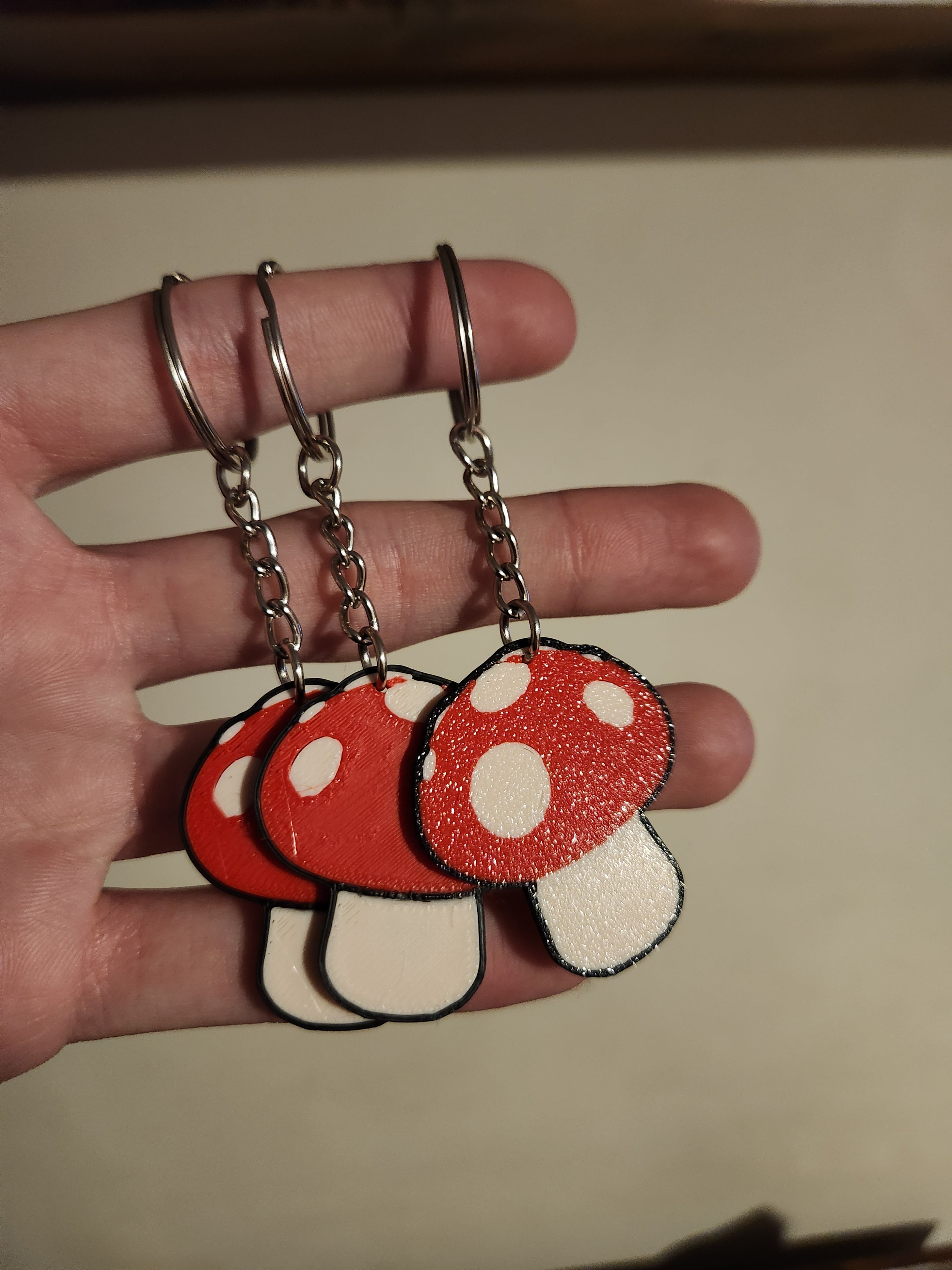 Mushroom Keychains! 3d model