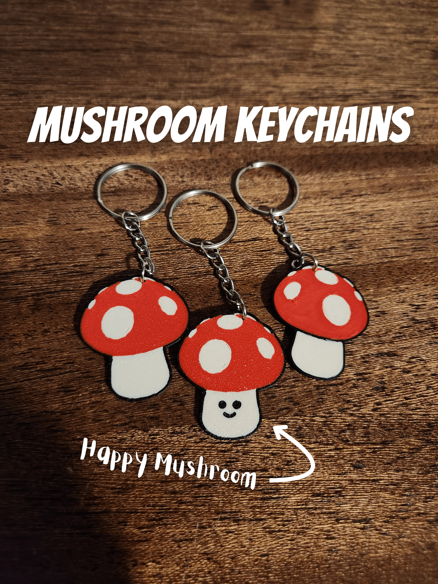 Mushroom Keychains! 3d model