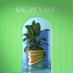 wave planter vase premium wave wood model 3d model