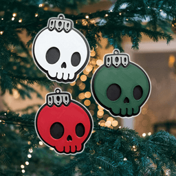 Skull Ball Christmas Ornament 3d model