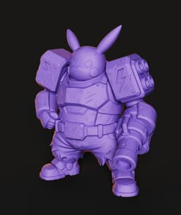 Armored Electric Mouse STL | Fan Art 3D Print | No AMS 3d model