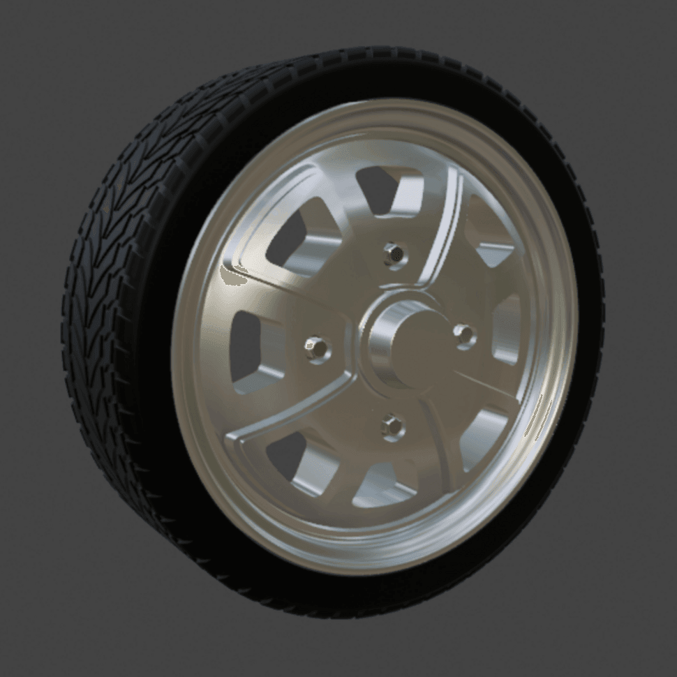 Porsche 914 17 inch wheel 1/64 3d model