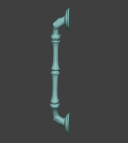 Finger Bones Pull Handle - Gothic Cabinet Door Handle, Skeleton Bone Drawer Pull, Halloween Furnitur 3d model
