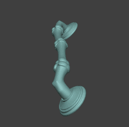 Finger Bones Pull Handle - Gothic Cabinet Door Handle, Skeleton Bone Drawer Pull, Halloween Furnitur 3d model
