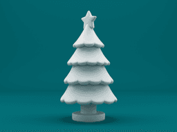 Stylized Christmas Tree – Cute Layered Holiday Tree 3d model