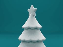 Stylized Christmas Tree – Cute Layered Holiday Tree 3d model
