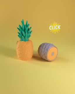 Pineapple Fidget Clicker keychain — Tropical Twist in Every Press! 3d model