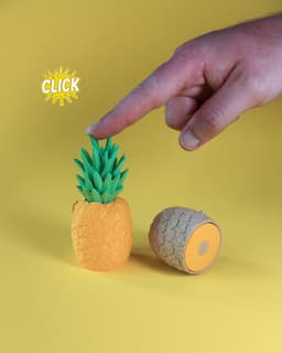 Pineapple Fidget Clicker keychain — Tropical Twist in Every Press! 3d model