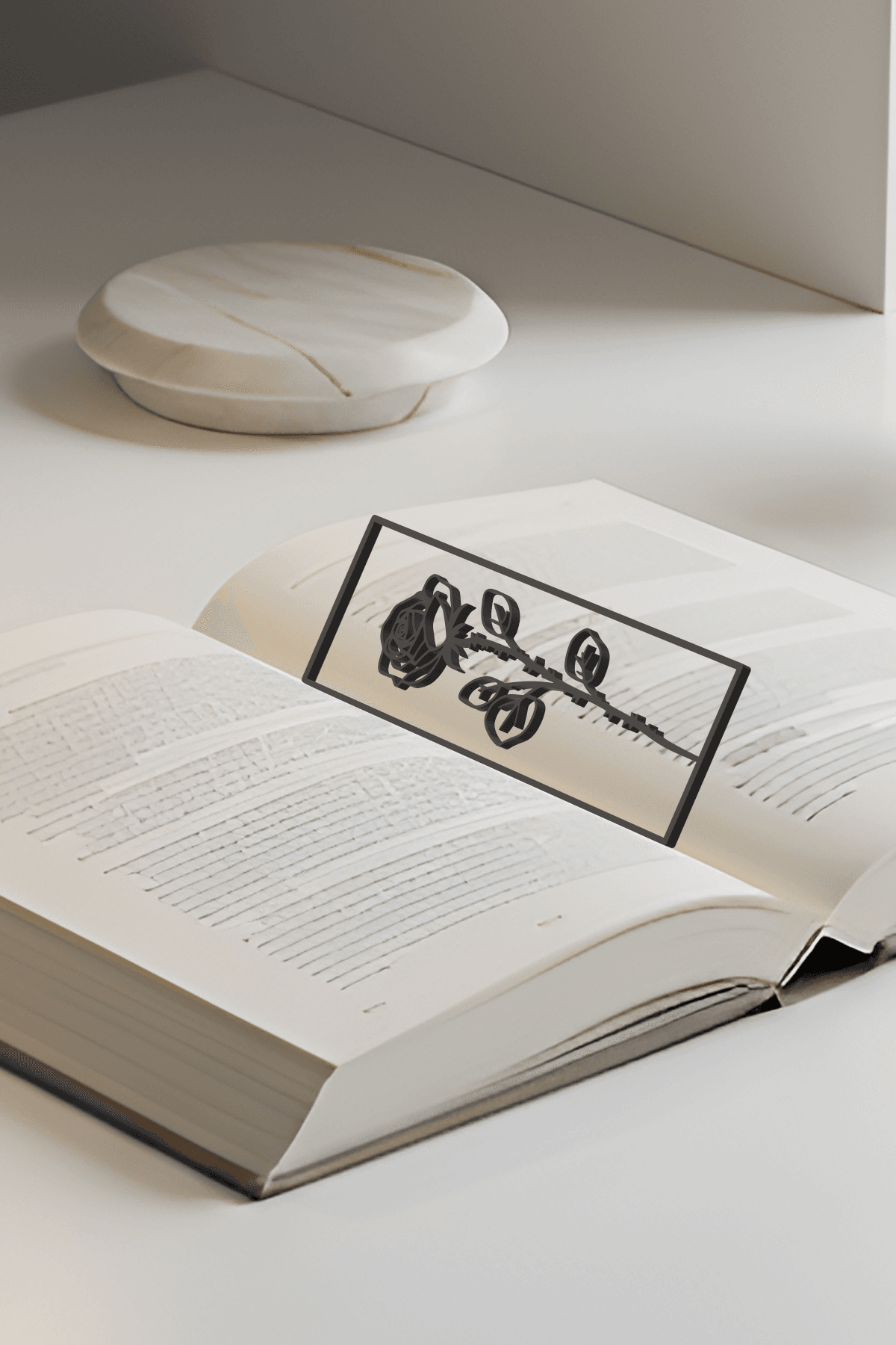 Rose Bookmark, Gift Idea 3d model