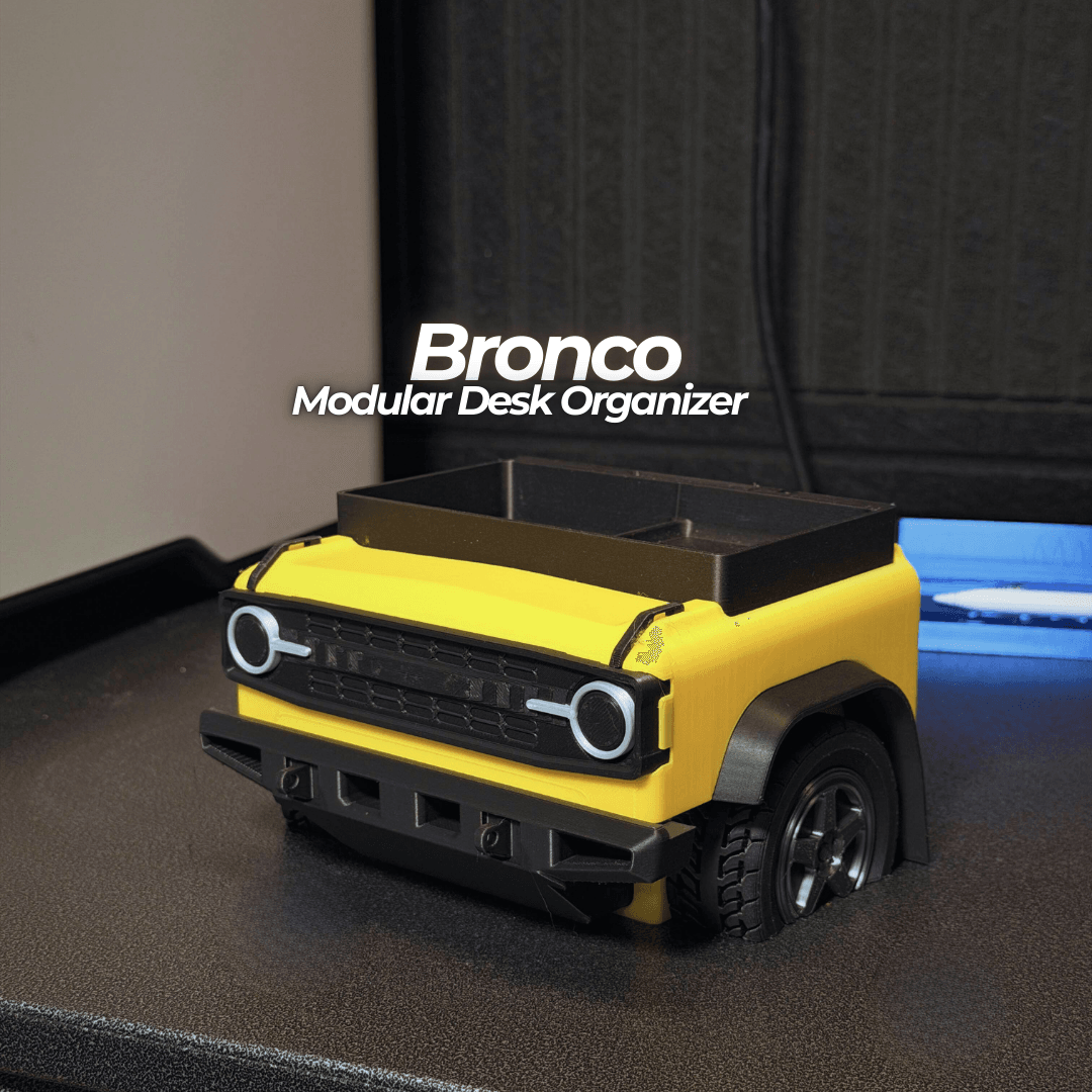 Bronco Inspired Desk Organizer - Modular - With Drawer 3d model