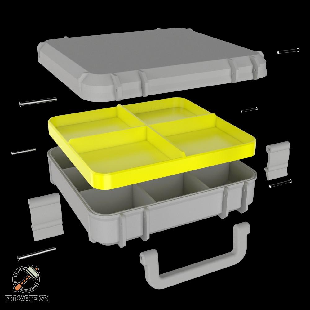 Modular ToolBox Quad-Slot Organizer 3d model