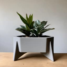 Hexagonal Design Mid Century Planter 3d model
