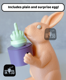 Bunny With Egg Candle Holder / Multiparts & Multicolor 3d model