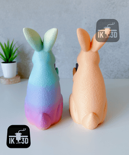 Bunny With Egg Candle Holder / Multiparts & Multicolor 3d model