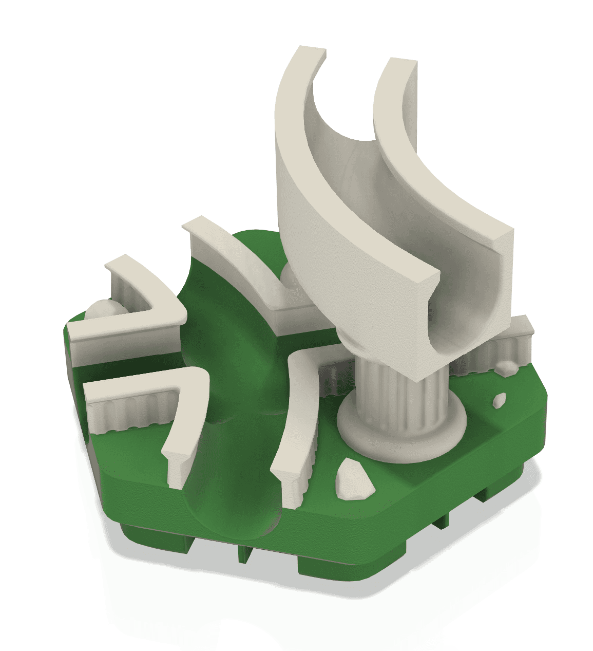 Hextraction - Aqueduct J-Tile with Rman column sideguards 3d model