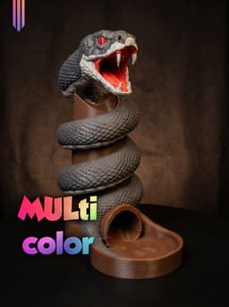 Cobra Dice Tower 3MF | Tabletop Gaming Multi-Color | FDM 3d model