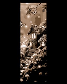 The gnome's world is small but cozy - huts in the forest - Set of Bookmarks 3d model