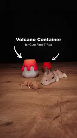 T-Rex Volcano Container 3d model