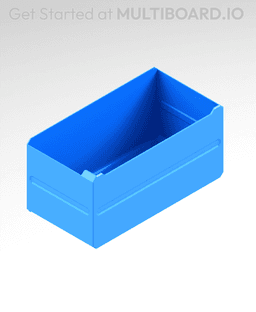 4x2x2 LU - MultiBin Simple Drawer 3d model