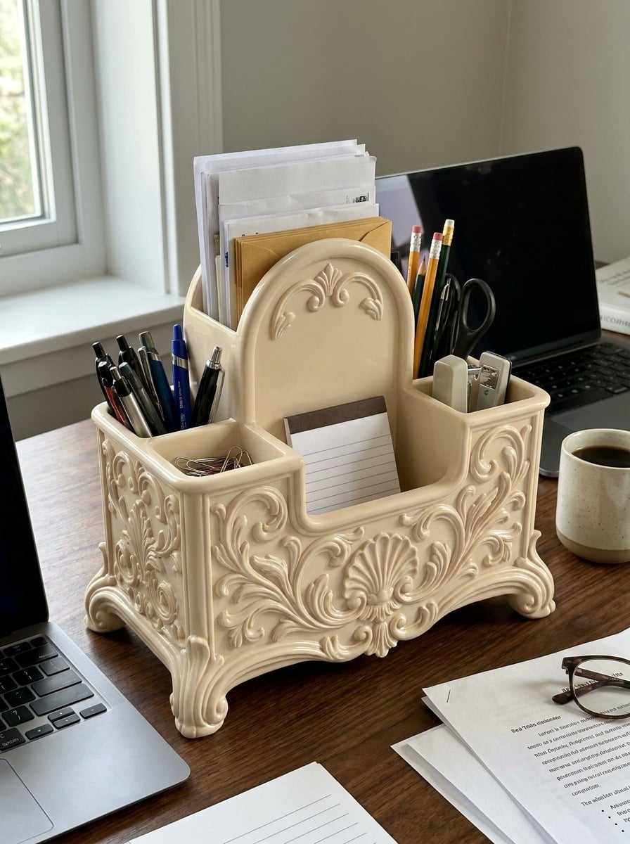 Rococo Desktop Organizer & Mail Caddy 3d model
