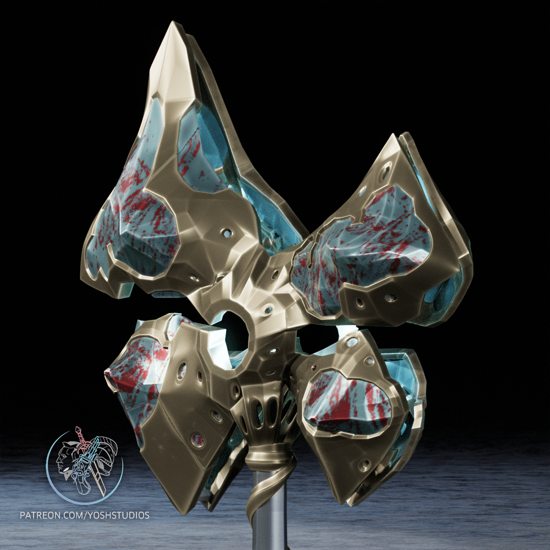 Jayce Corrupted Hammer 3D Printer STL File 3d model
