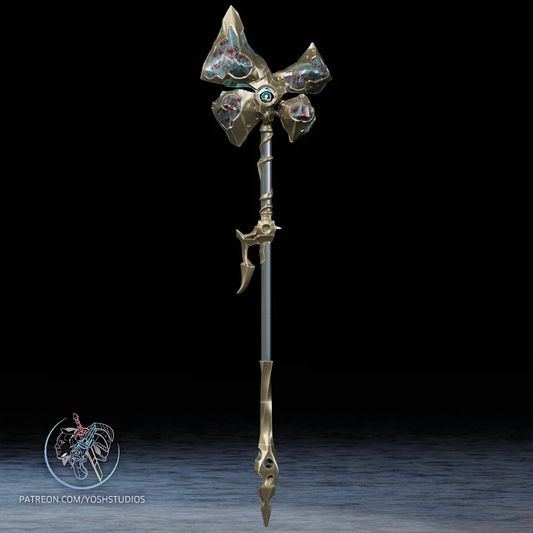 Jayce Corrupted Hammer 3D Printer STL File 3d model