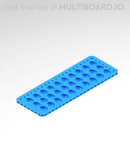 11x4 MU - Point Hole MU - MultiBoard Plate 3d model