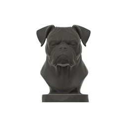 Boxer Dog Bust - 3D Printable STL 3MF File - Pet Memorial Statue - Dog Model Download 3d model