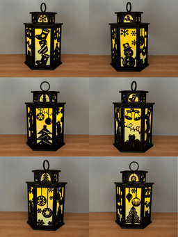 Christmas Lantern Lamp Decoration Tea Light Candle Holder Christmas Home Decor Lamp Digital Download 3d model