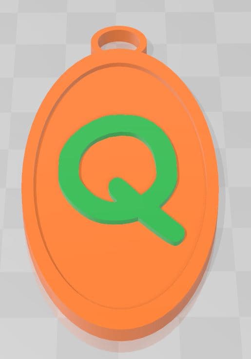 Q KEYCHAIN 2.stl 3d model
