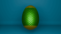 Dragon Scale Easter Egg Container 3d model