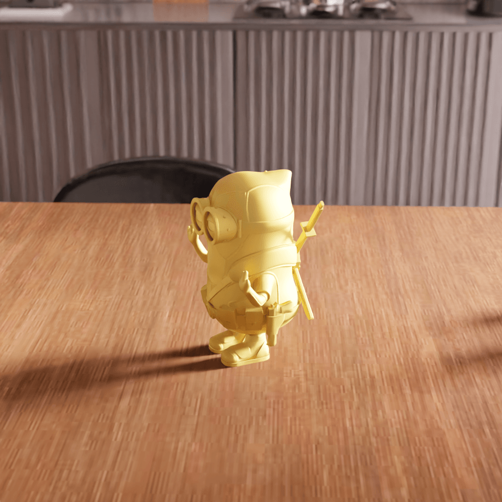 Chibi Superhero Mashup Minion Figurine 3d model