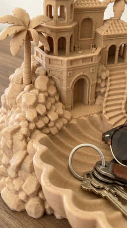 Mediterranean Villa Catchall Tray - Decorative Entryway Key & Sunglasses Organizer 3d model