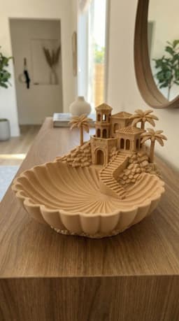 Mediterranean Villa Catchall Tray - Decorative Entryway Key & Sunglasses Organizer 3d model