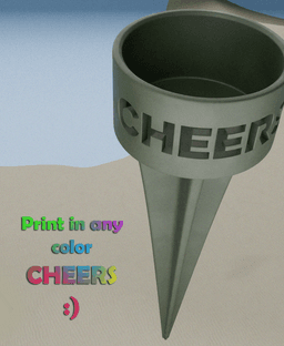 Beach Holders for Cans, Snacks & Essentials 3d model